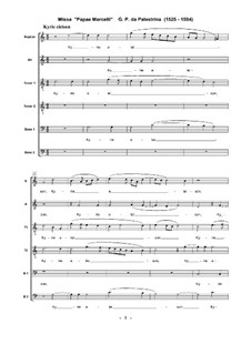Missa Papae Marcelli: Kyrie by Giovanni da Palestrina
