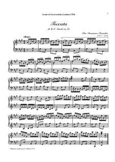 Sonata in A Major: Toccata by Pietro Domenico Paradies