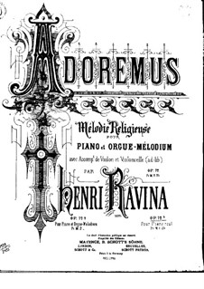 Adoremus. Mélodie Religieuse, Op.72, 72 b: For Piano by Jean-Henri Ravina