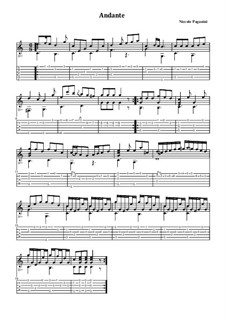 Andante for Guitar: Andante for Guitar by Niccolò Paganini