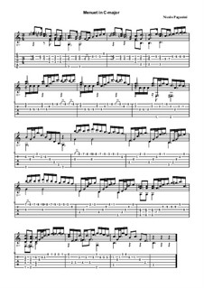 Minuet for Guitar in C Major: Minuet for Guitar in C Major by Niccolò Paganini