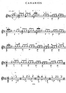 Canarios: For guitar by Gaspar Sanz