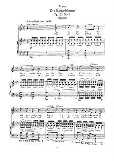 Six Songs, Op.25: Complete set by Robert Franz