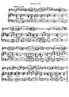 Sonata No.8 : Version for flute and piano, solo part by Johann Mattheson