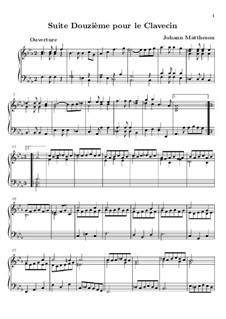 Suite No.12 in F Minor: Suite No.12 in F Minor by Johann Mattheson