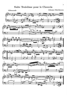 Suite No.3 in D Major: Suite No.3 in D Major by Johann Mattheson