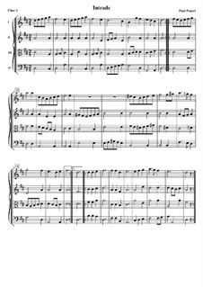 Intrade. Choir I: Version for strings by Paul Peuerl