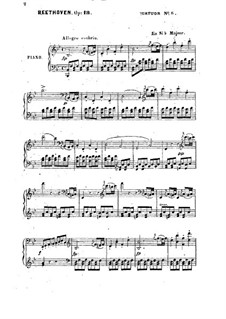 Quartet No.6 in B Flat Major: Version for piano by Ludwig van Beethoven