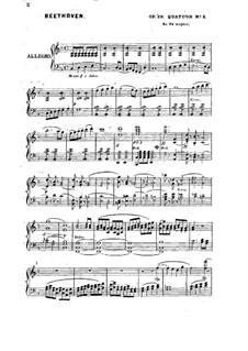 String Quartet No.7 in F Major, Op.59 No.1: Version for piano by Ludwig van Beethoven