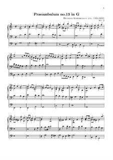 Praeambulum No.13 in G Major, WV 73: Praeambulum No.13 in G Major by Johann Heinrich Scheidemann