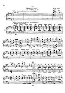 Fantastic Suite for Piano and Orchestra, Op.7: Movement II. Arrangement for two pianos four hands by Ernest Schelling