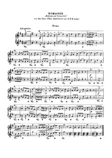 Voyez sur cette roche (On Yonder Rock Reclining): For piano four hands by Daniel Auber