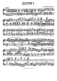 String Quartet No.7 in F Major, Op.59 No.1: Version for piano by Ludwig van Beethoven