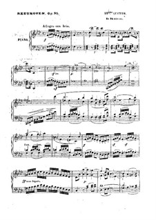 String Quartet No.11 in F Minor 'Serioso', Op.95: Version for piano by Ludwig van Beethoven