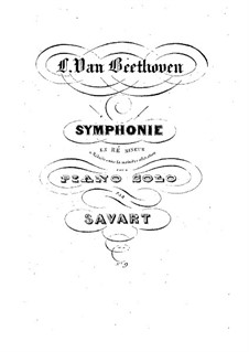 Complete Symphony: Version for piano by Ludwig van Beethoven