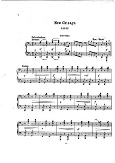 New Chicago. Galop: Version for piano four hands by Henry Maylath