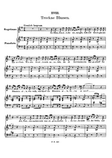 No.18 Trockne Blumen (Withered Flowers): Piano-vocal score by Franz Schubert