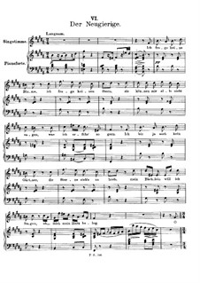 No.6 Der Neugierige (The Inquisitive One): Piano-vocal score by Franz Schubert