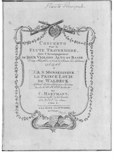 Flute Concert No.1 in G Major: Flute Concert No.1 in G Major by Christian Karl Hartmann