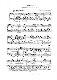 Sonata No.1 in F Sharp Minor, Op.11: Movements I-II by Robert Schumann