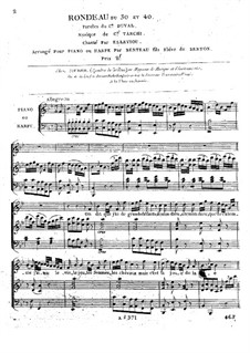 Le Trente et quarante. Rondeau 'On dit que j'ai': For voice and piano (or harp) by Angelo Tarchi