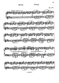 Four Pieces, Op.4: No.1 Etude by Nikolai Medtner