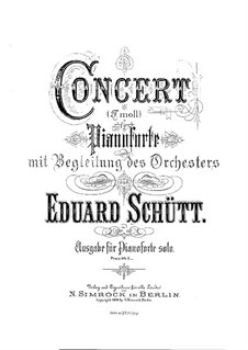Piano Concerto No.2 in F Major, Op.47: Movements I-II. Solo part by Eduard Schütt
