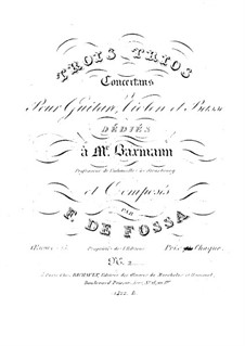 Three Trios for Violin, Cello and Guitar, Op.18: Trio No.2 in G Major by François de Fossa