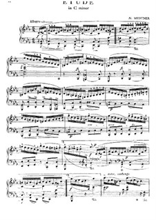 Etude in C Minor: For piano by Nikolai Medtner