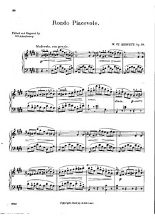 Rondo piacevole in E Major, Op.25: For piano by William Sterndale Bennett