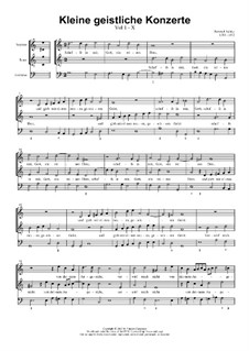Kleine geistliche Konzerte, Op.8: Nr.10 Schaffe in mir, Gott, ein reines Herz, SWV 291 by Heinrich Schütz