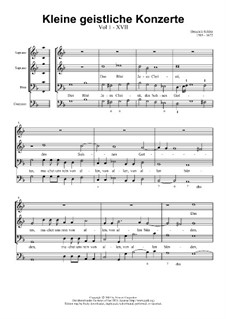 Kleine geistliche Konzerte, Op.8: Nr.17 Das Blut Jesu Christi, SWV 298 by Heinrich Schütz