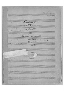 Cello Concerto No.4 in A Minor, Op.61: Score for cello and piano by Franz Neruda