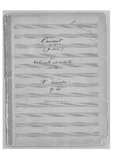 Cello Concerto No.5 in G Major, Op.66: Score for cello and piano by Franz Neruda