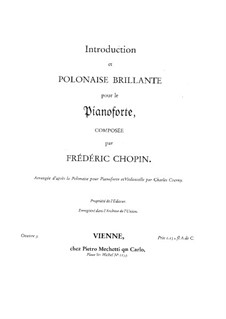 Introduction and Polonaise Brilliant in C Major, Op.3: For piano by Frédéric Chopin