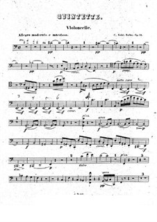 Piano Quintet in A Minor, Op.14: Cello part by Camille Saint-Saëns