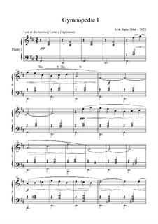 Gymnopédies: No.1 (high quality sheet music) by Erik Satie