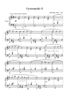 Gymnopédies: No.2 (high quality sheet music) by Erik Satie