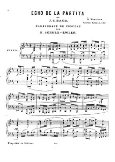 Concert Paraphrase on Theme by J. S. Bach: Concert Paraphrase on Theme by J. S. Bach by Adolf Schulz-Evler