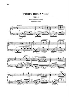 Three Romances for Piano, Op.11: Three Romances for Piano by Clara Schumann