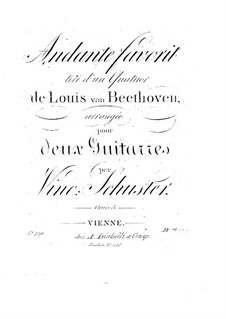 Andante on Quartet by L. van Beethoven, Op.5: Andante on Quartet by L. van Beethoven by Vincenz Schuster