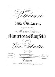 Potpourri No.3 for Two Guitars, Op.12: Potpourri No.3 for Two Guitars by Vincenz Schuster