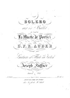 Bolero: For flute (or violin) and guitar by Daniel Auber