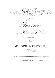 Serenade for Flute (or Violin) and Guitar, Op.55: Serenade for Flute (or Violin) and Guitar by Joseph Küffner