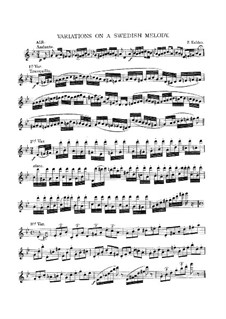 Variations on a Swedish Melody for Flute: Variations on a Swedish Melody for Flute by Friedrich Kuhlau