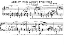 Fragments: Melody, for piano (left hand) by Carl Maria von Weber