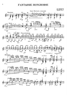Three Pieces, Op.65: No.1 Hungarian Fantasia by Johann Kaspar Mertz