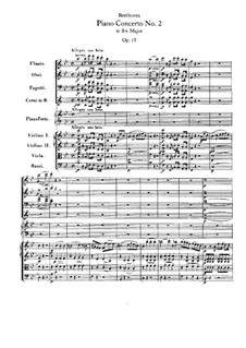 Concerto for Piano and Orchestra No.2, Op.19: Full score by Ludwig van Beethoven