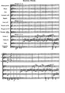 Movement IV. Thunderstorm, Storm: Full score by Ludwig van Beethoven