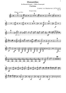 Ouvertüre Coriolan (Coriolanus Overture), Op.62: Horns part by Ludwig van Beethoven